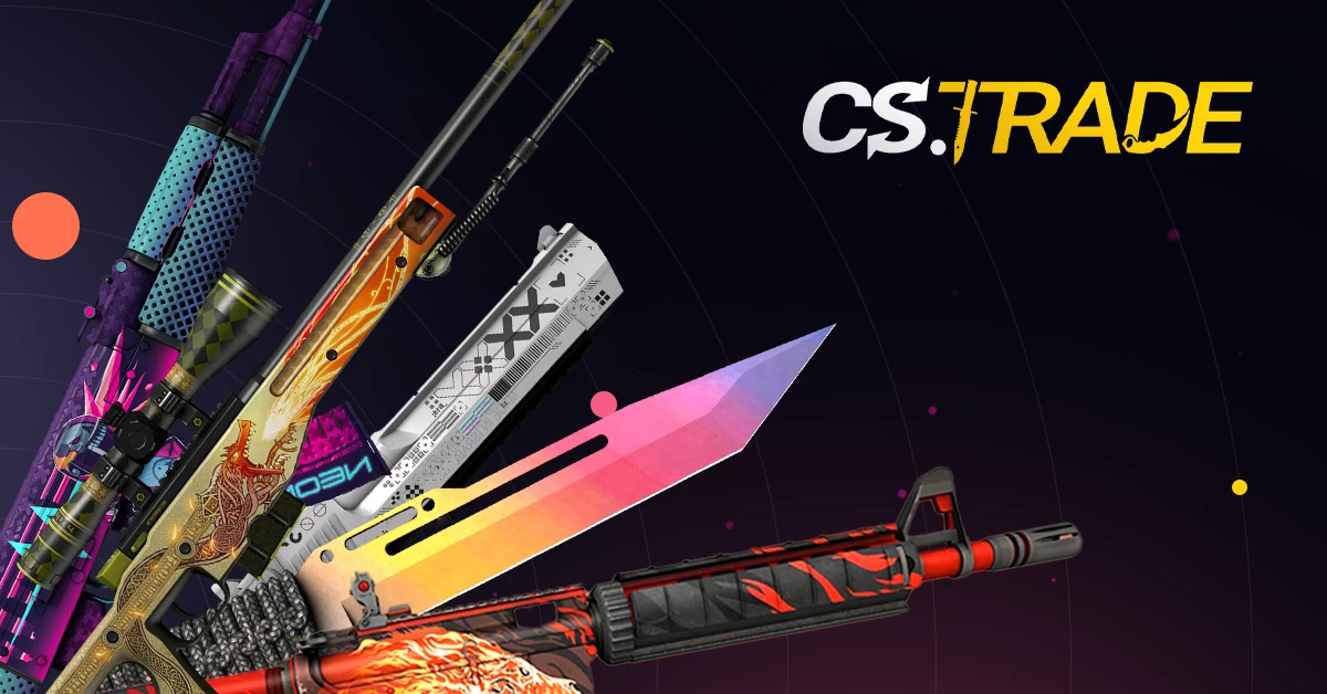 CS2 skins klaar om te ruilen op CS.TRADE